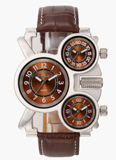 Man's Brown Alloy Fashion Watches