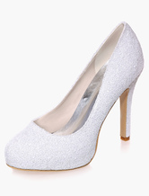 Sequined Cloth Evening and Bridal Shoes 