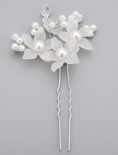 White Imitation Pearl Alloy Wedding Hairpin