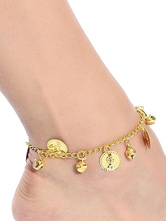 Faschingskostüm Gold synthetische Bauchtanz Glocken Fußketten für Frauen