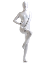 Faschingskostüm Weißer Lycra Spandex Zentai-Anzug für Frauen