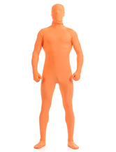 Disfraz Carnaval Naranja Lycra Spandex Zentai traje para los hombres Halloween