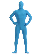 Disfraz Carnaval Azul Lycra Spandex Zentai traje para los hombres Halloween