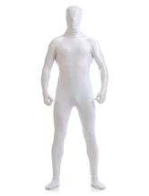White Zentai Suit Adults Morph Suit Full Body Lycra Spandex Bodysuit for Men