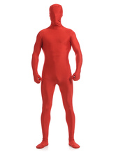 Vermelho Lycra Spandex Zentai terno para homens Halloween