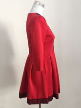 White Deep-V Cotton Club Dress for Women - Milanoo.com