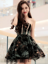 Emerald Green Synthetic Lolita Corset for Women 