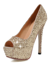 white sparkly high heels