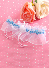 Two-Toned Bows Tulle Wedding Garter for Women