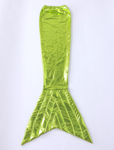 Sereia verde cauda brilhante metálico Animal Zentai Halloween