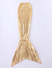 Disfraz Carnaval Sirena de oro cola brillante metálico Unisex Animal Zentai Halloween