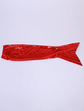 Faschingskostüm Roten Meerjungfrau Schwanz glänzend metallisch Tier Zentai 