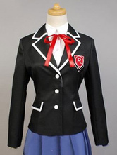Mondo di Accel Nero Bow Tie tessuto uniforme Costume Cosplay
