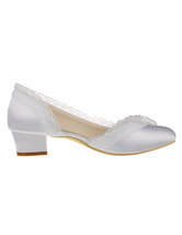 silver satin pumps wedding