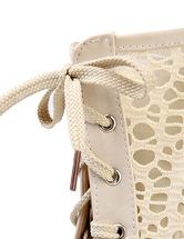 cut out boots beige