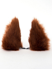 Zootopia Nick Wilde Fox Cosplay Ear Accessories  Brown Synthetic