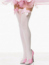 Meias de Cosplay rosa feminino Nylon Saloon Girl Halloween