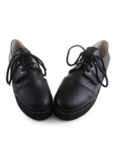 Matt schwarze Lolita Schuhe hohe Platoform