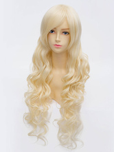 Sweet Golden Long Curly Lolita Cosplay Wig