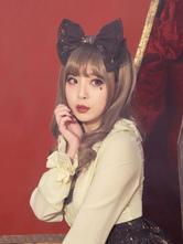 Gothic Lolita Headband Star Printed Lolita Bow Head Band With Lace Trim Lolita Kc