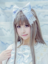 Gothic Lolita Headband Printed Lolita Bow Hair Band With Lace Lolita Kc