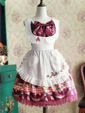 Sweet Lolita Accessories Lace Ruffle Embroidered Strawberry Lolita Apron With Pockets