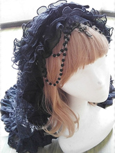 Gothic Lolita Accessories Black Double-layer Tull Ruffles Elegant Gothic Lolita Veil