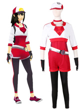 Pokemon Go Women Trainer Team Valor Instinct Mystic Halloween Cosplay Costume Red