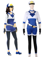 Pokemon Go Women Trainer Team Valor Instinct Mystic Halloween Cosplay Costume Blue