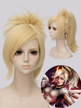 Overwatch Ow Mercy Cosplay Wig