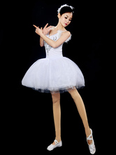 Disfraz Carnaval Vestido de ballet de poliéster blanco Halloween