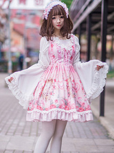 Sweet Lolita Blouse White Vintage Neverland Hime Sleeve Lolita Shirt