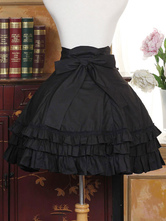 Saia de Lolita Lolita doce SK vestido algodão preto