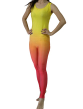 Gradient Color Bodysuit Adults Sleeveless Lycra Spandex Catsuit for Women