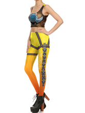 Overwatch OW Tracer Cosplay Costume 2 Pcs Leggings Stretch