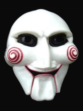 Halloween Kostüm Latex Scary Maske Unisex Latex Saw Maske in Weiß mit Maske Halloween Fasching Kostüm