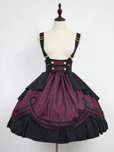 Classic Lolita Dress Neverland Morning Star Idol Academy SK Mahogany Stripe Lolita Skirt Original Design