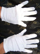 Lycra Spandex Gloves Unisex White Magician Wrist Length Costume Accessory Halloween