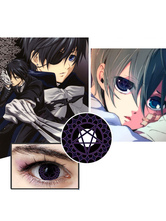 noir Butler Kuroshitsuji Ciel Halloween Cosplay 2024 Lentilles de Contact