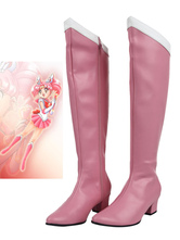 Carnaval Zapatos para cosplay de Sailor Moon poliuretano de Small Lady rosa