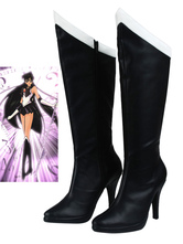 Carnaval Zapatos para cosplay de Sailor Moon poliuretano Sailor Pluto negros
