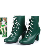 Carnaval Zapatos para cosplay de Sailor Moon poliuretano de Sailor Jupiter de verde musgos