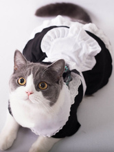 Carnevale Costume per Animali Domestici nero di poliestere cameriera per cuccioli abito Halloween