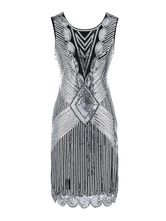 vestido brilhante prata