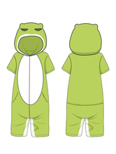 Carnaval Juego de Anime japonés Kawaii Frog Summer Pajamas Cosplay Kigurumi