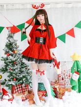 Faschingskostüm Frauen-Weihnachtskleider-roter Weihnachtsmann-Kostüm-Satz Karneval Kostüm Karneval Kostüm