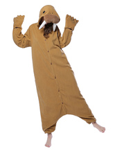 Brown Kigurumi Pajama Sea Elephant Unisex Flannel Adult Winter Sleepwear Animal Costume Carnival onesie pajamas
