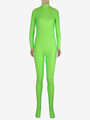 Disfraz Carnaval Luz verde Zentai Slim Fit mono Spandex para mujeres  Halloween 