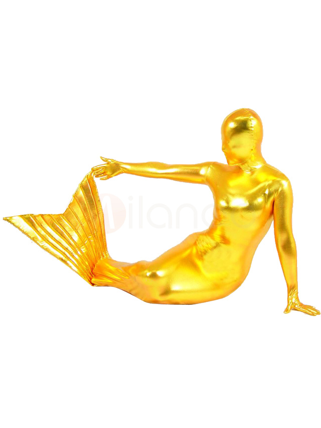 Costumes Costumes | Gold Shiny Metallic Mermaid Suit - FV99425