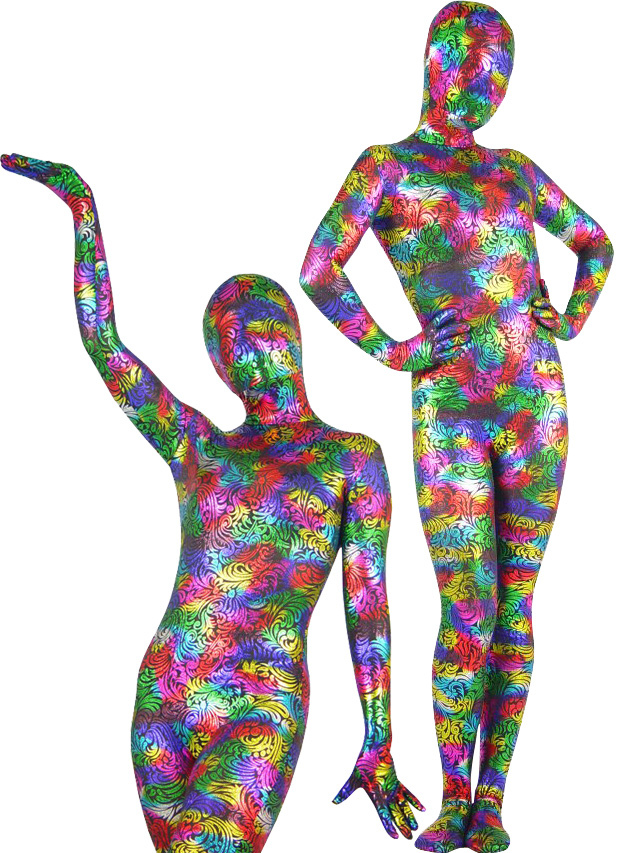 Costumes Costumes | Blackwith Multiple Colors Shiny Metallic Unisex Zentai Suit - QR64347